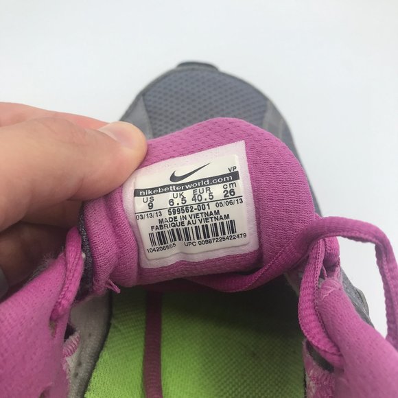 Nike Reax Run 8 Wmns Sz 9 Silver Blue Pink 599562 - Picture 7 of 7